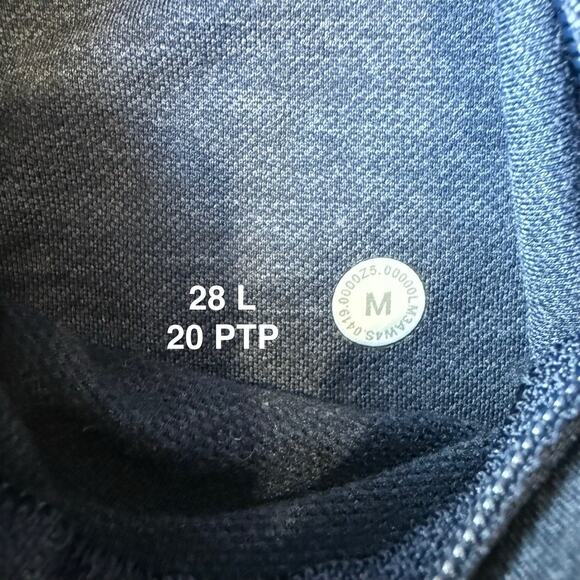 Lululemon Compatibility Shirt Medium Blue Snap Long Sleeve Minimalist Workwear - Picture 6 of 9